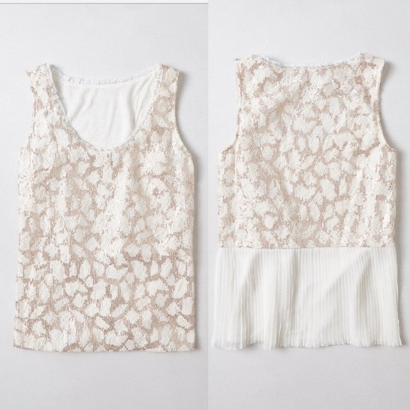 NWOT Anthropologie Glimmerlace Tank Top - Picture 2 of 5